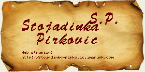 Stojadinka Pirković vizit kartica